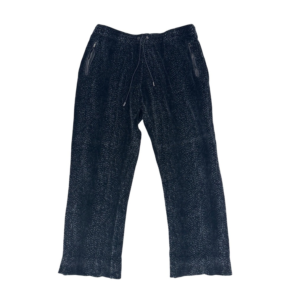 Versace Mens Black Gray Textured Pantalone Felpa Pants A66451S Size Large Italy